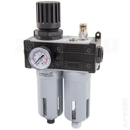 Meclube 014-1048-000 Регулятор давления с фильтром, манометром и лубрикатором воздуха, ¼