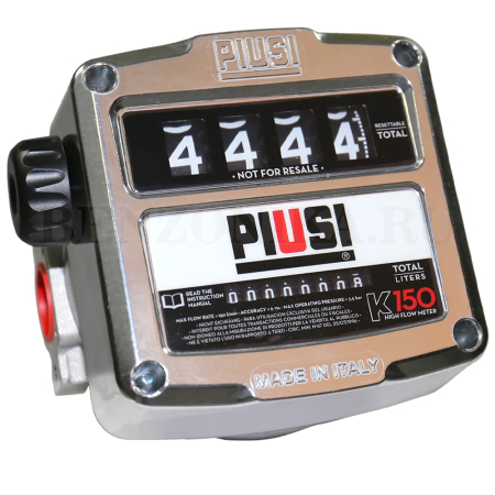 F00555A00 Piusi (Италия) - K150 ATEX ver. A - 4-х разрядный механический счетчик для бензина, 25-150 л/мин