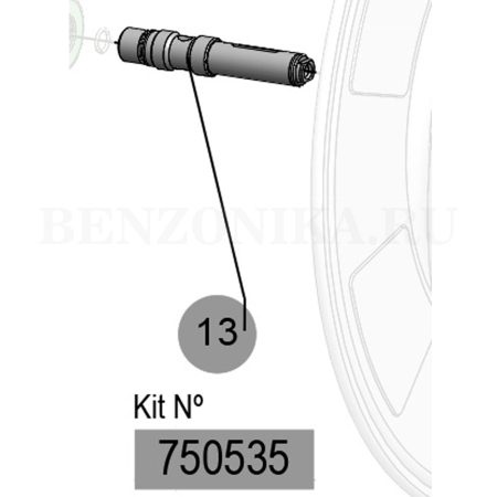 750535 SAMOA (Испания) - Вал катушки RM12 EJE 1/2" BSP AISI316+N.Q.