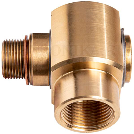079-1770-006 Meclube (Италия) - Поворотное соединение угловое (90°), латунь, 1" F - ¾" M BSP