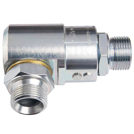 079-1772-606 Meclube (Италия) - Поворотное соединение F1" BSP - M1" BSP, угловое 90°, Оцинкованная сталь