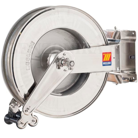 071-2401-400 Meclube (Италия) - Катушка SX-550 поворотная из нержавеющей стали для шланга (без шланга) для воздуха, воды, ½" BSP