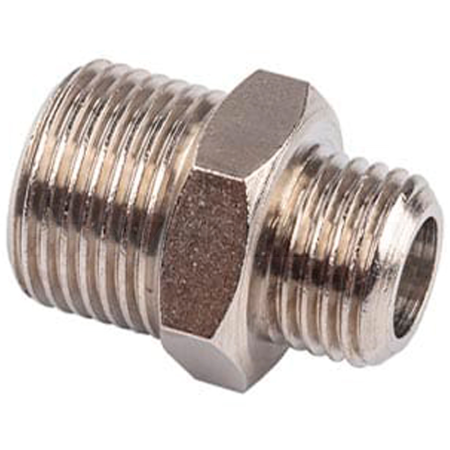 R18-0301-403 Meclube (Италия) - Ниппель конусный M 1/2” BSP - M 3/8” BSP оцинкованный