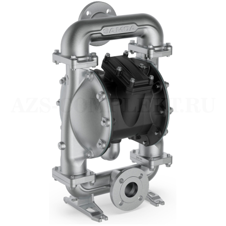 UP20A-CSS-STZ Samoa (Испания) - Пневматический двухмембранный насос UP20 (алюминий-SS-PTFE-PTFE.TWO, фланец), 2, 650 л/мин