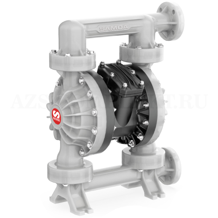 UP20B-FWS-TTZ Samoa (Испания) - Пневматический мембранный насос UP20 (PP-PVDF-PTFE-PTFE.TWO, фланец сбоку), 2, 650 л/мин