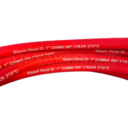 Рукав Ø25 One Wire Reinforced Red Steam для горячей воды и пара, 17 бар, 210C