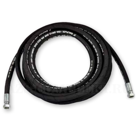 4515 Flexbimec (Италия) - Рукав SAE 100 R2 AT ¼" для смазки, резьба ¼" BSP F-F, 15 метров (400 Бар)