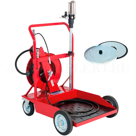 4911 Flexbimec (Италия) - Мобильный комплект с катушкой для консистентной смазки, пневматический 50:1, для емкости 180-220 кг