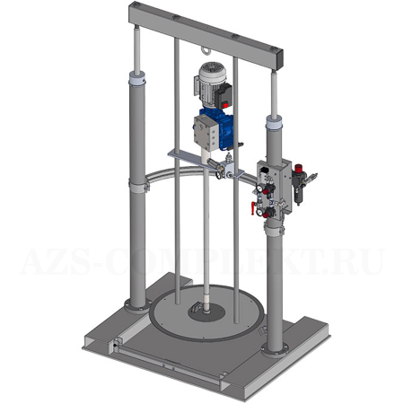 4999/200EL Flexbimec (Италия) - Стационарный поршневой пресс-подъемник с электронасосом 220В, для бочек 180 кг