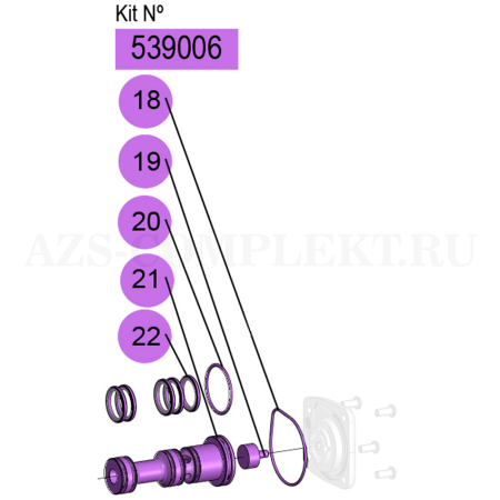 539006 Samoa (Испания) - Комплект уплотнений насоса для смазки PM45/60