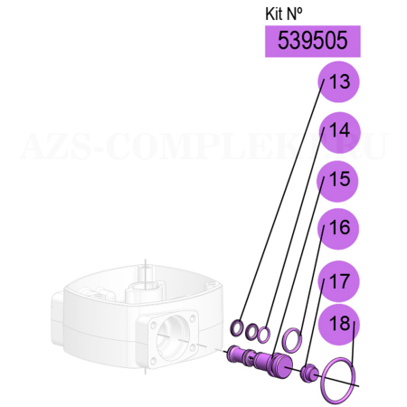 539505 SAMOA (Испания) - Ремкомплект золотника с уплотнениями