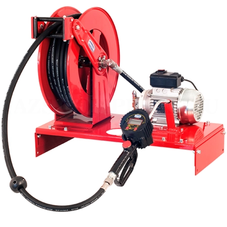 8204 Flexbimec (Италия) - Электрический комплект 220В раздачи масла с катушкой, 10.5 л/мин