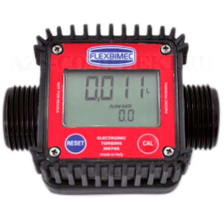 2823 Flexbimec (Италия) - Электронный турбинный расходомер для дизтоплива, 5-120 л/мин, 1 BSP