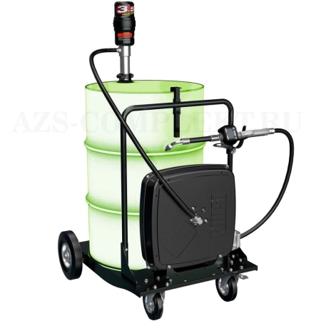 FK0200030 Piusi (Италия) - Мобильный комплект для масла, для бочек 200 л (насос 3.5:1, пист. со счет., закр. катушка)